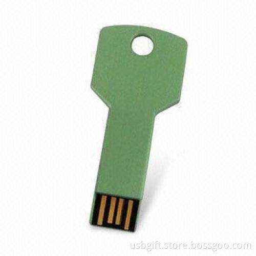 4GB Customized Logos Key-shaped USB Disks/Flash Drives, OEM and ODM Orders Welcomed